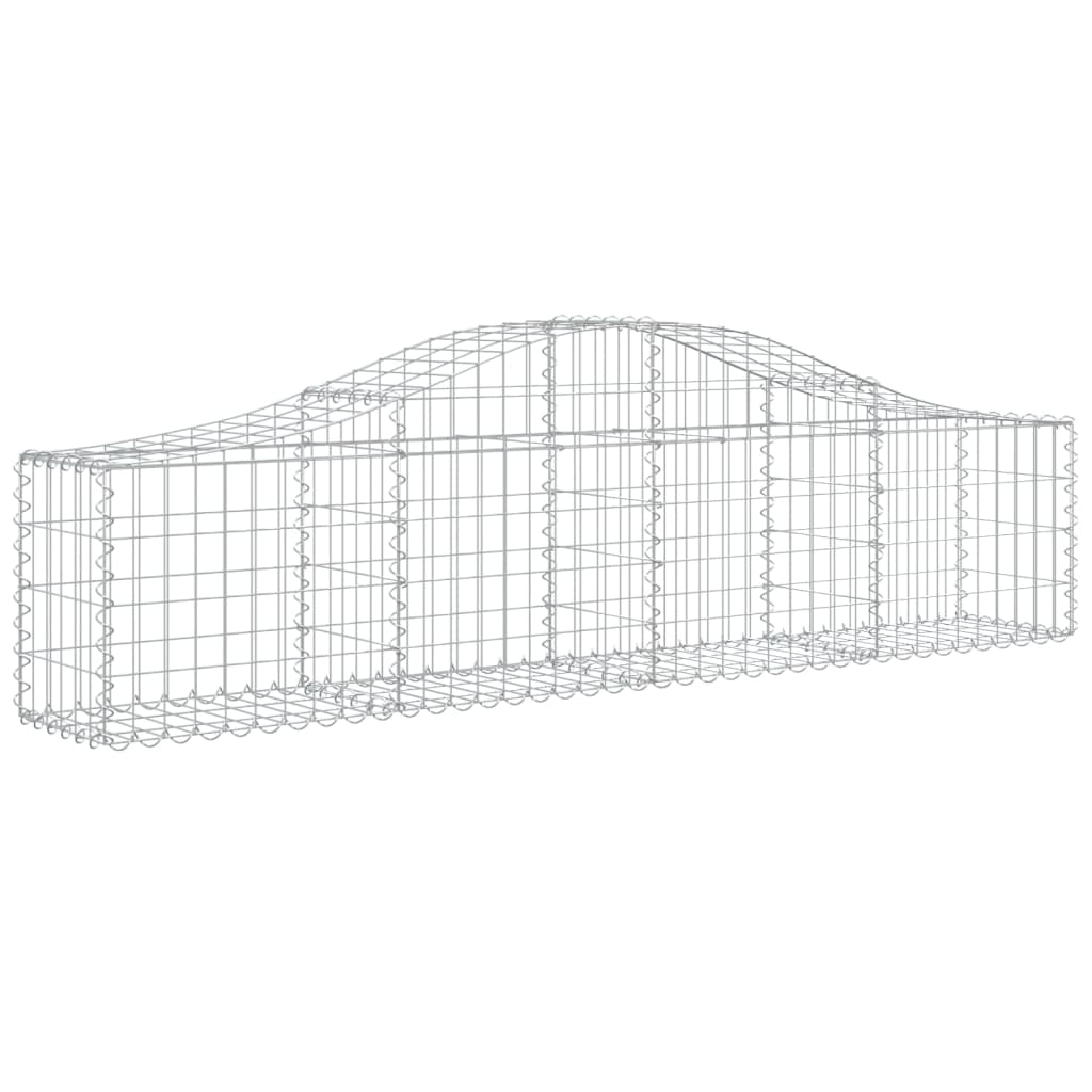 15 db íves horganyzott vas gabion kosár 200x30x40/60 cm