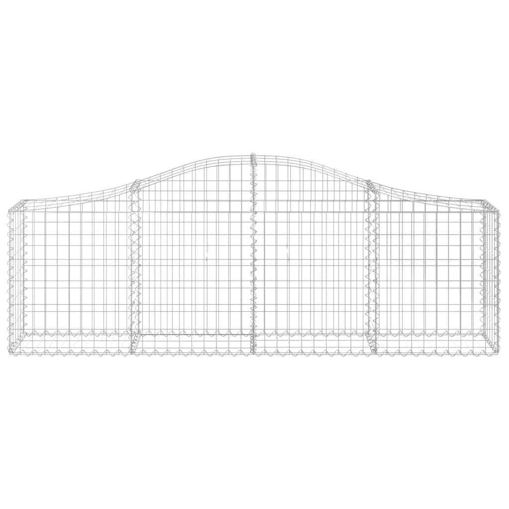 10 db íves horganyzott vas gabion kosár 200x30x60/80 cm