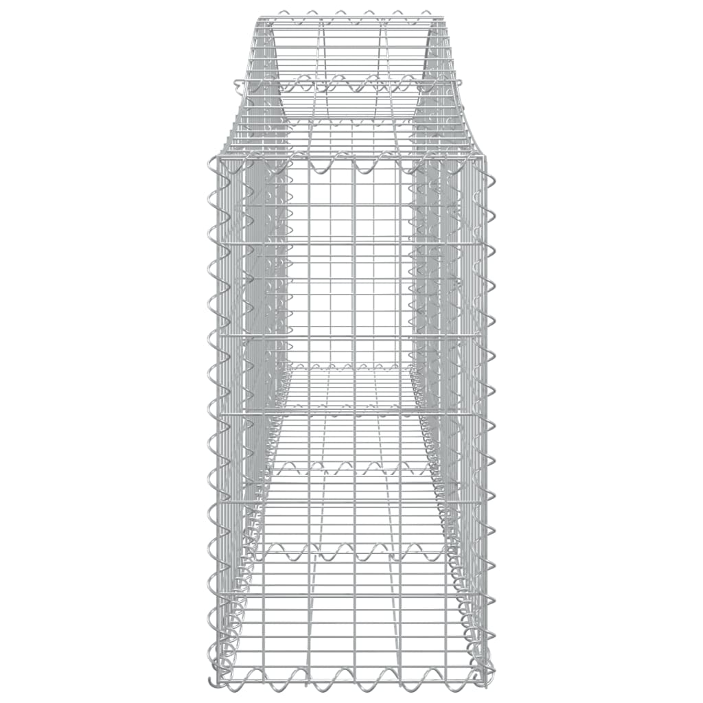 10 db íves horganyzott vas gabion kosár 200x30x60/80 cm