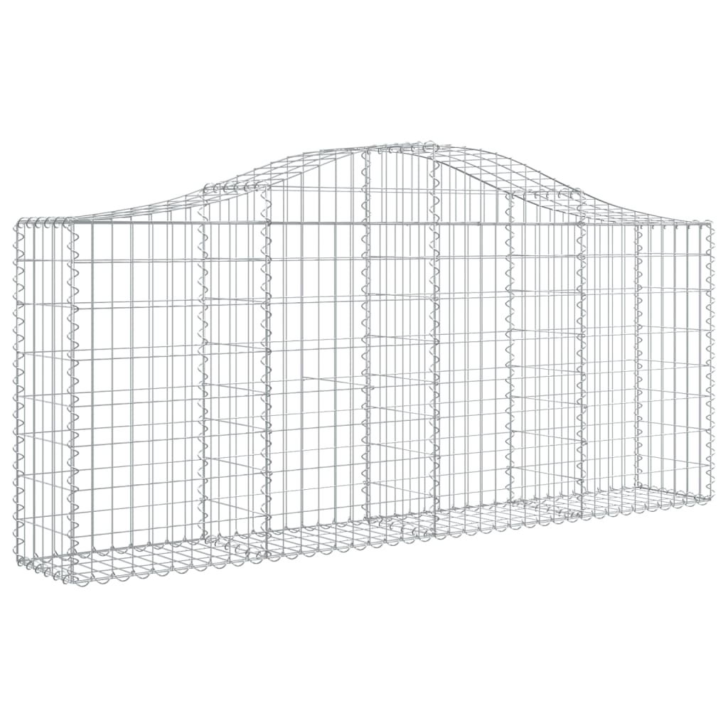 10 db íves horganyzott vas gabion kosár 200x30x80/100 cm