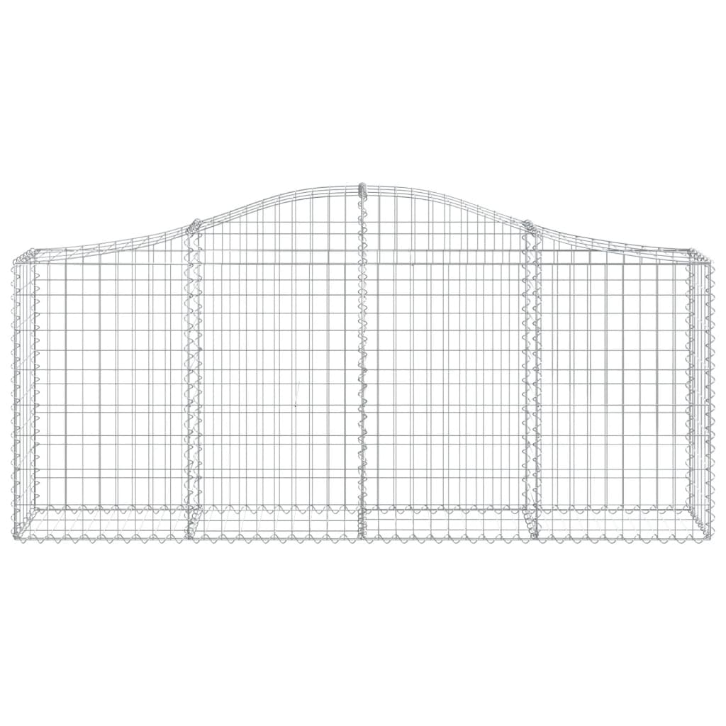 10 db íves horganyzott vas gabion kosár 200x30x80/100 cm