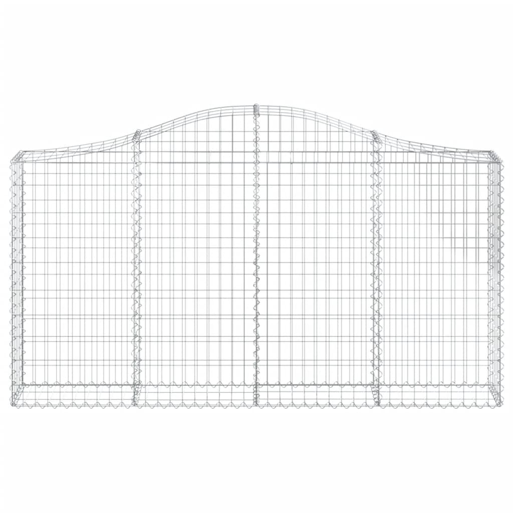 10 db íves horganyzott vas gabion kosár 200x30x100/120 cm