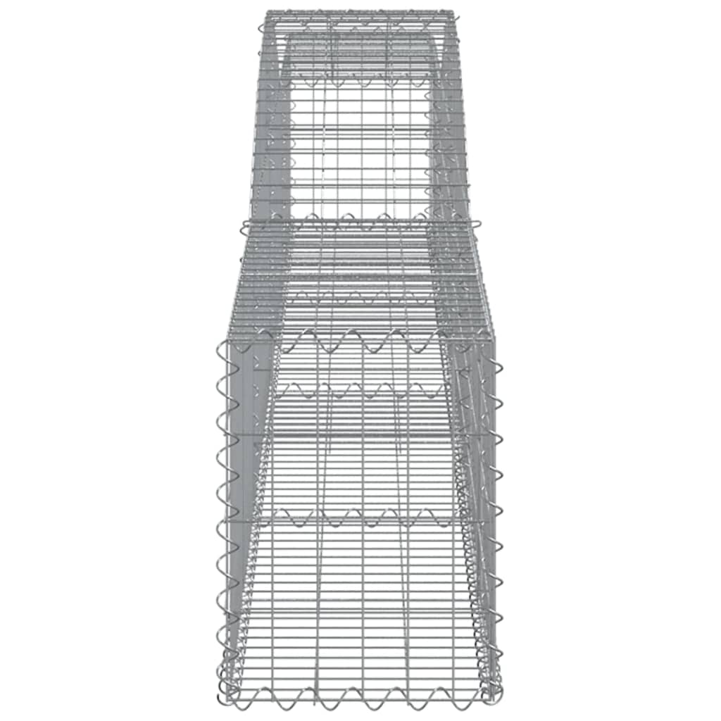 10 db íves horganyzott vas gabion kosár 400x30x40/60 cm