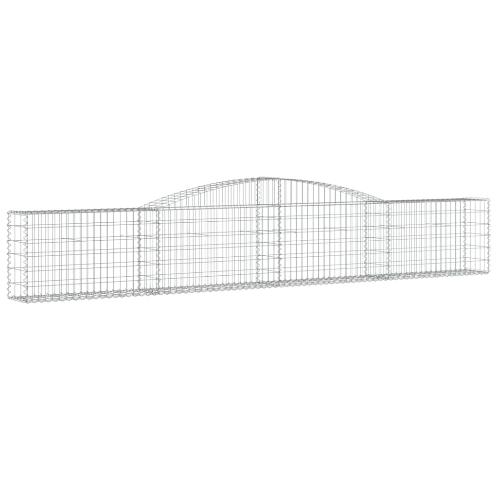 10 db íves horganyzott vas gabion kosár 400x30x60/80 cm
