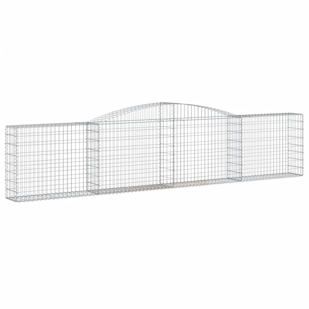 10 db íves horganyzott vas gabion kosár 400x30x80/100 cm