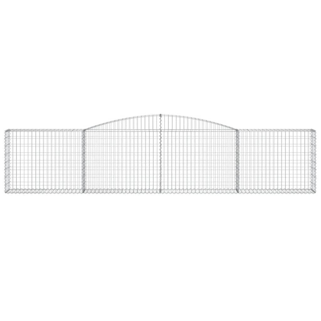 10 db íves horganyzott vas gabion kosár 400x30x80/100 cm