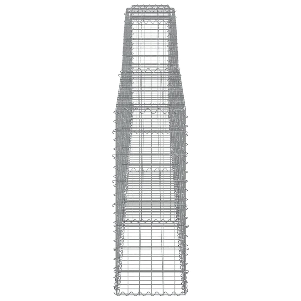 10 db íves horganyzott vas gabion kosár 400x30x80/100 cm