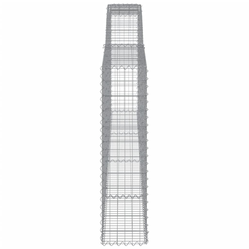 10 db íves horganyzott vas gabion kosár 400x30x120/140 cm