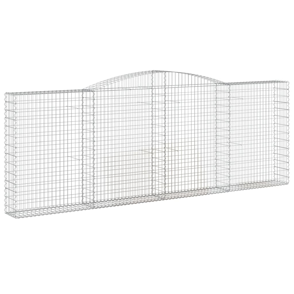 10 db íves horganyzott vas gabion kosár 400x30x140/160 cm
