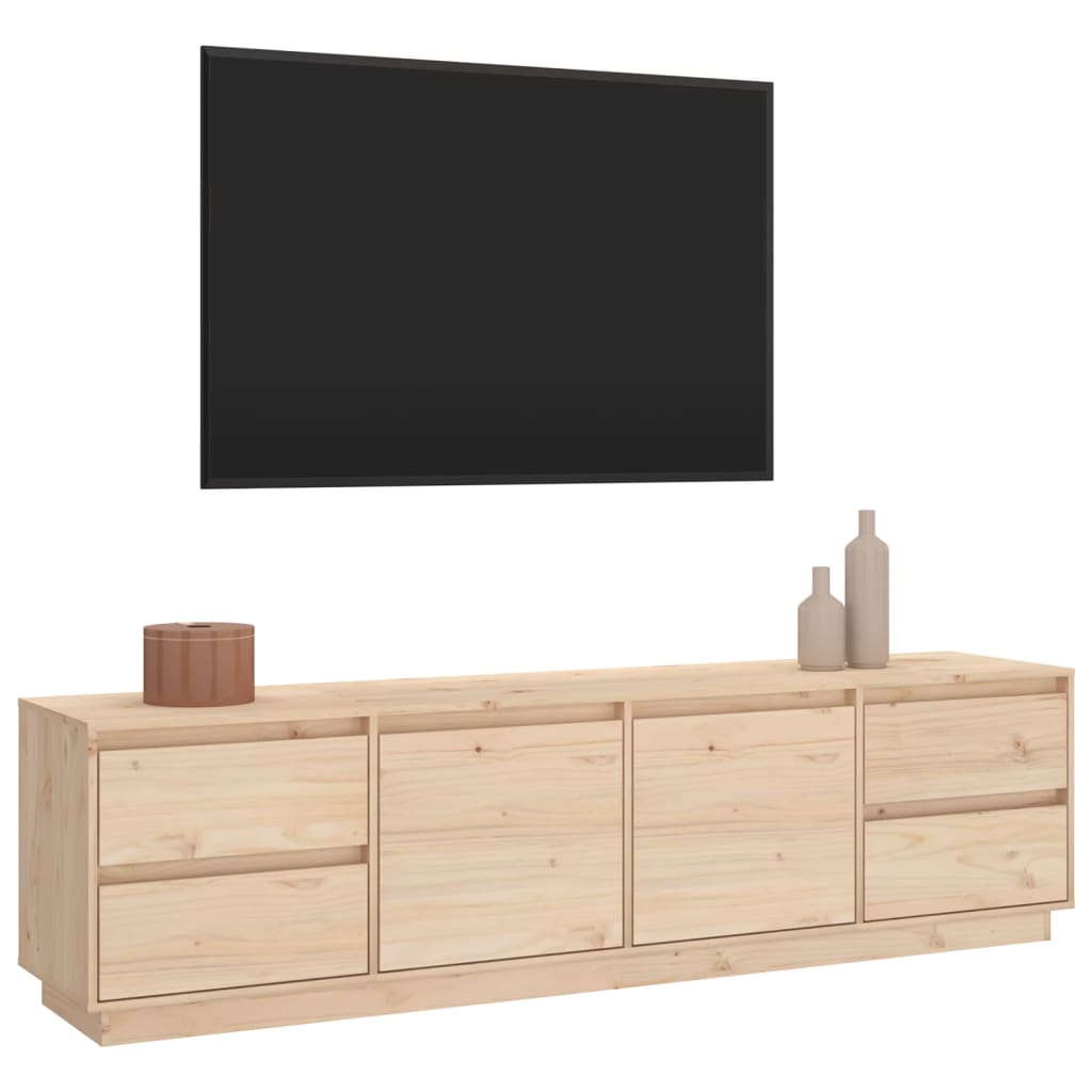tömör fenyőfa TV-szekrény 176x37x47,5 cm
