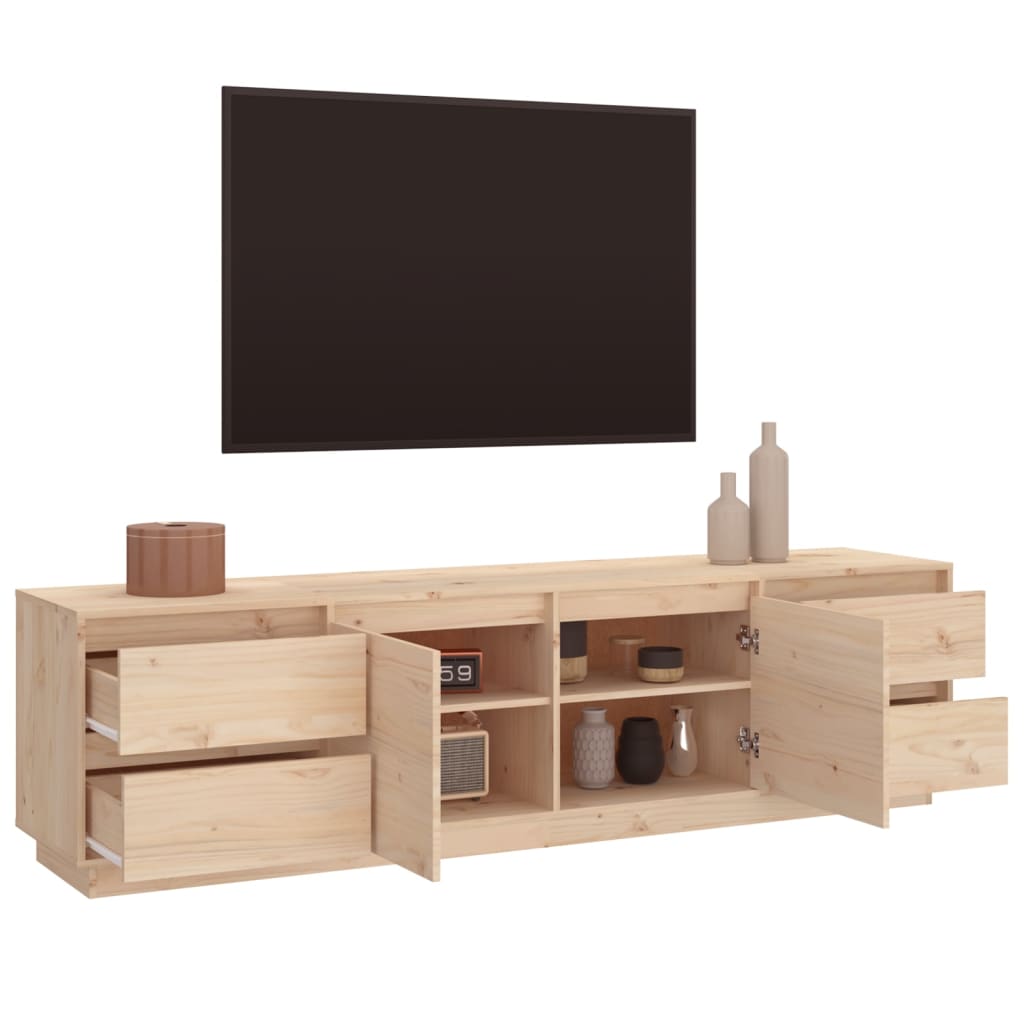 tömör fenyőfa TV-szekrény 176x37x47,5 cm