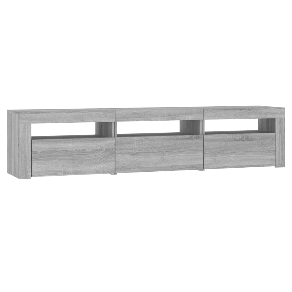 szürke sonoma színű TV-szekrény LED-lámpákkal 180x35x40 cm