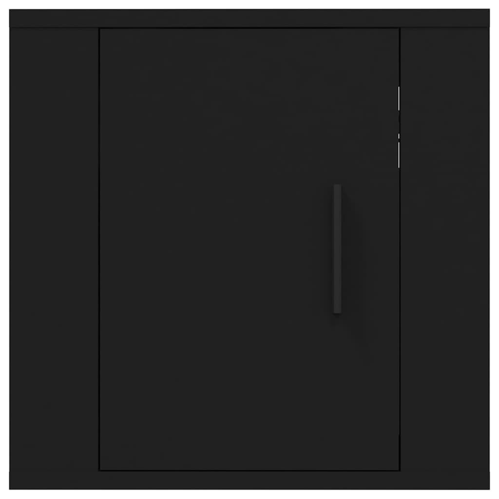 2 db fekete falra szerelhető TV-szekrény 40 x 34,5 x 40 cm