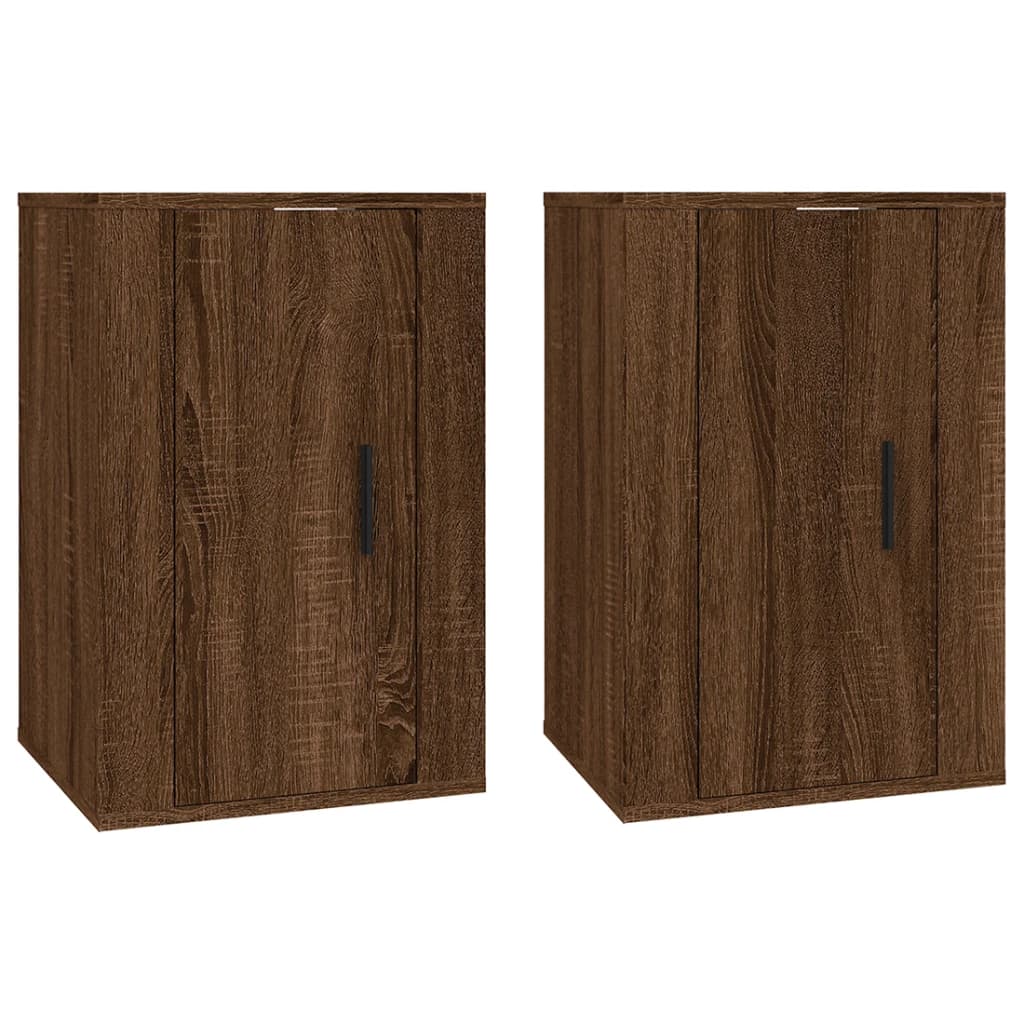 2 db barna tölgy falra szerelhető TV-szekrény 40x34,5x60 cm