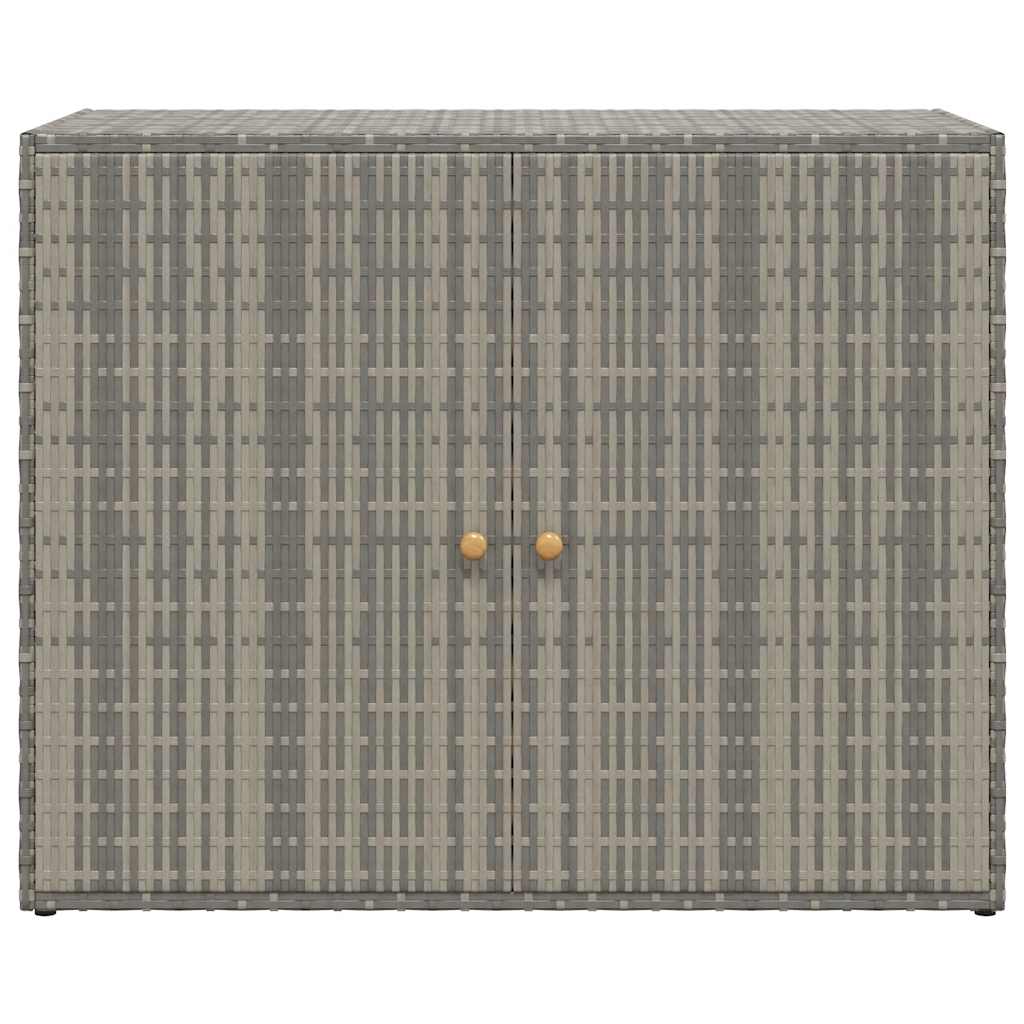 szürke polyrattan kerti tárolószekrény 100 x 55,5 x 80 cm