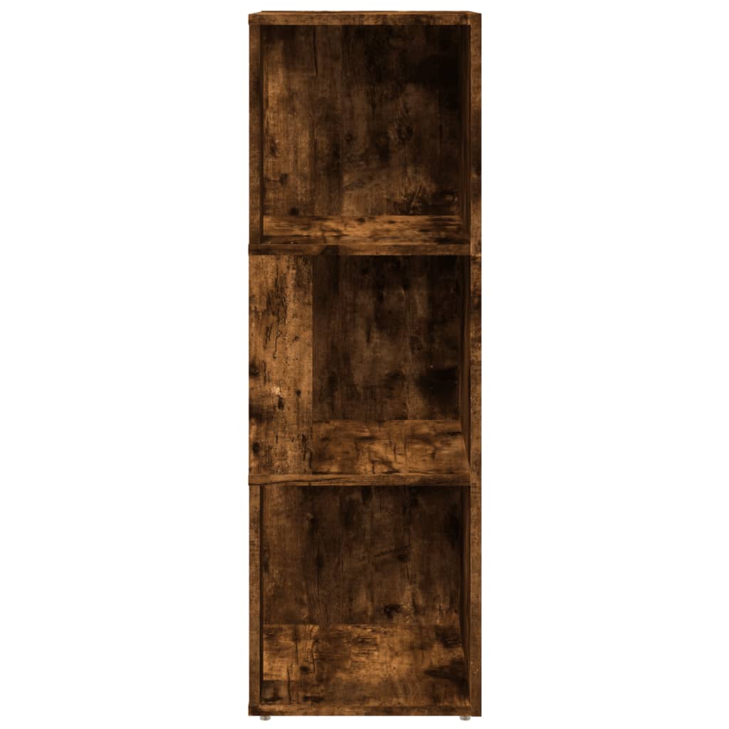 füstös tölgy színű szerelt fa sarokszekrény 33 x 33 x 100 cm