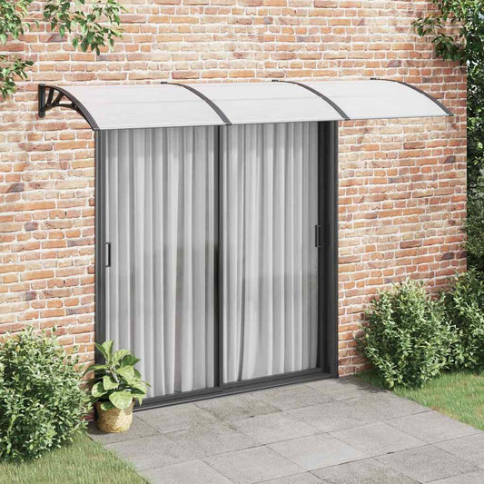 fekete polikarbonát ajtóelőtető 300 x 100 cm