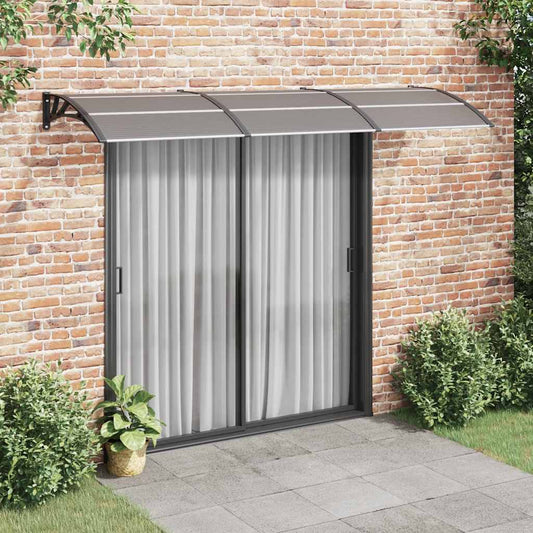 fekete polikarbonát ajtóelőtető 300 x 100 cm