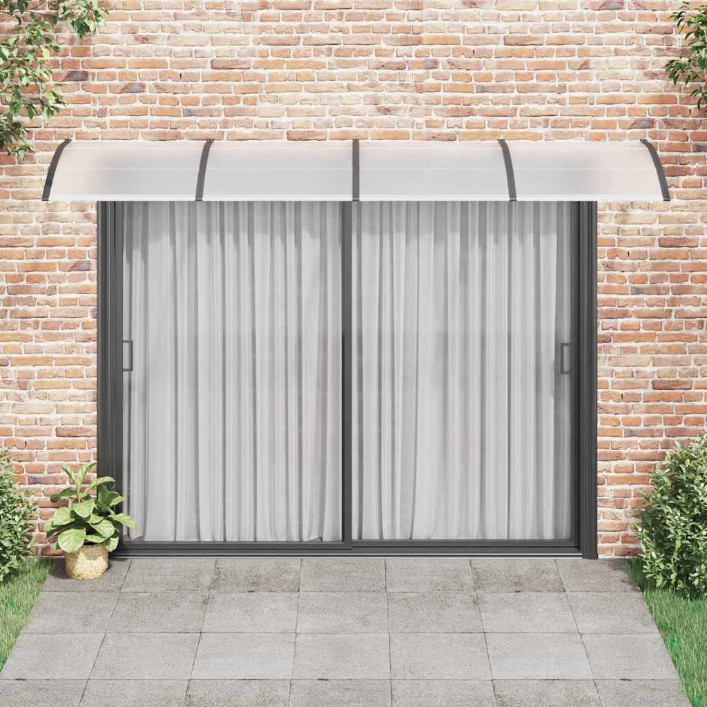 fekete polikarbonát ajtóelőtető 350 x 100 cm