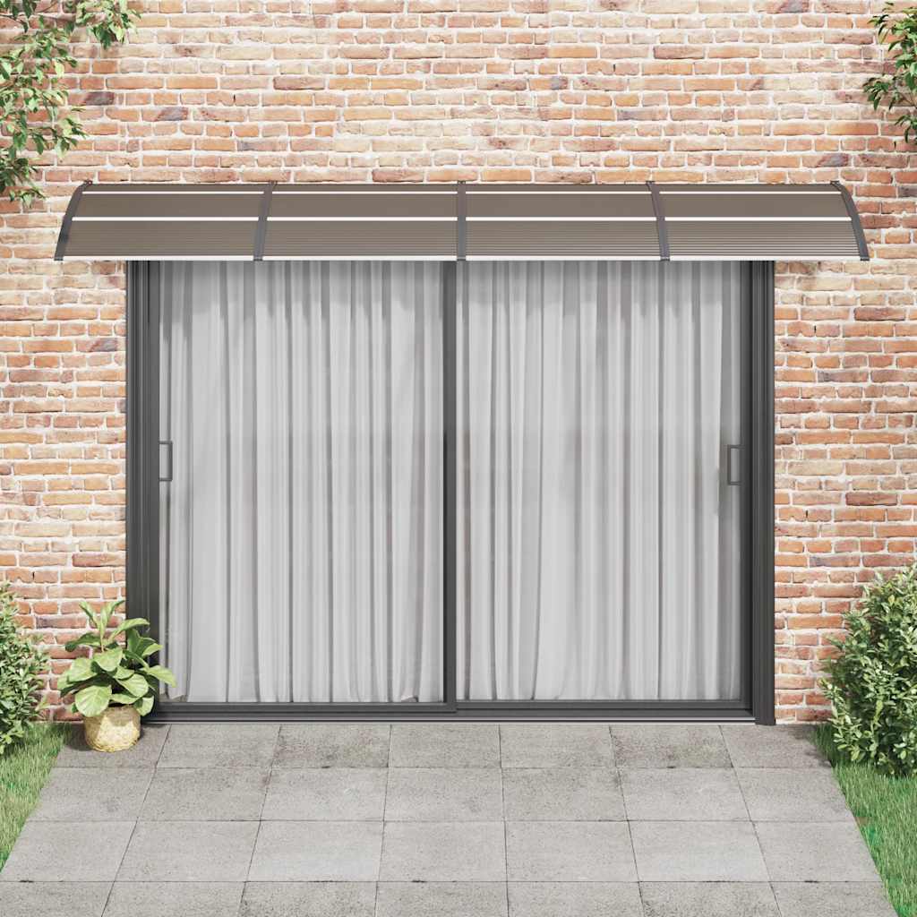 fekete polikarbonát ajtóelőtető 350 x 100 cm