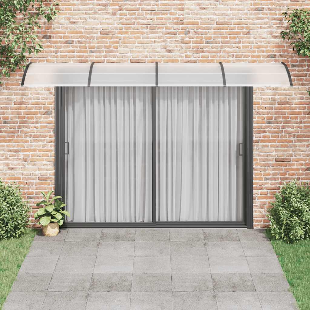 fekete polikarbonát ajtóelőtető 400 x 100 cm