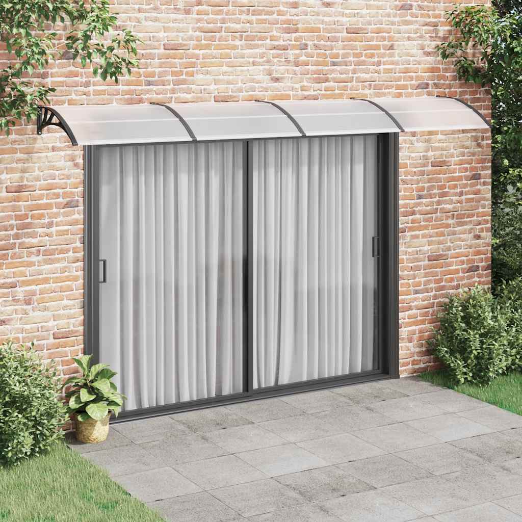 fekete polikarbonát ajtóelőtető 400 x 100 cm