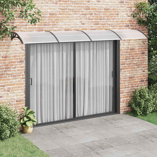fekete polikarbonát ajtóelőtető 400 x 100 cm