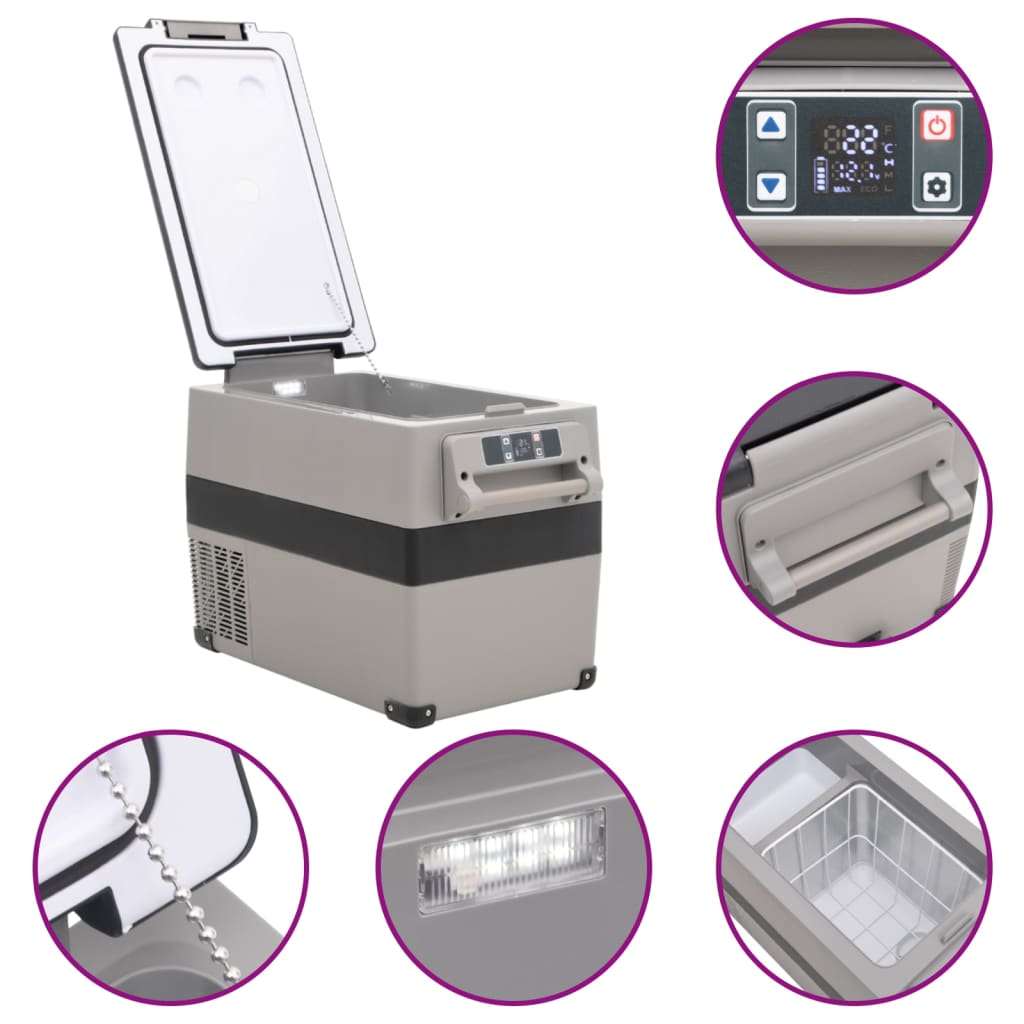 fekete-szürke PP és PE hűtőláda 55 l