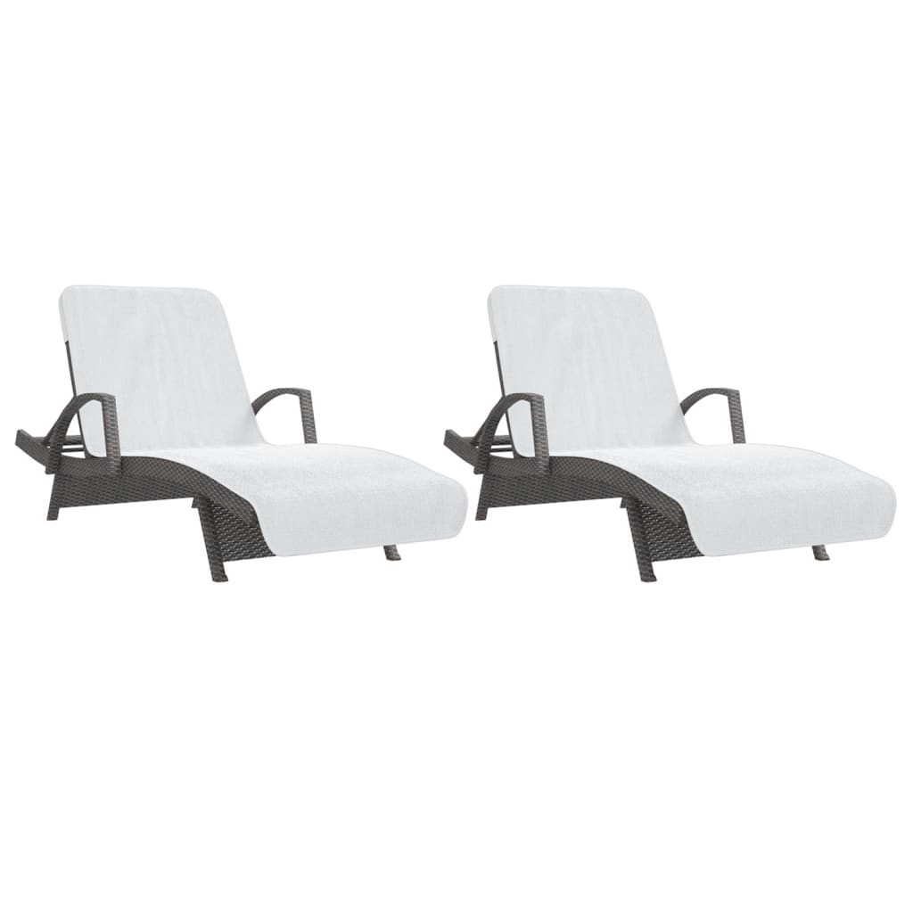 2 db fehér 400 GSM szövet strandtörölköző 75 x 200 cm