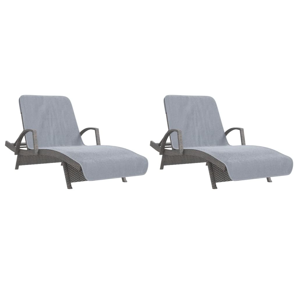 2 db szürke 400 GSM szövet strandtörölköző 75 x 200 cm