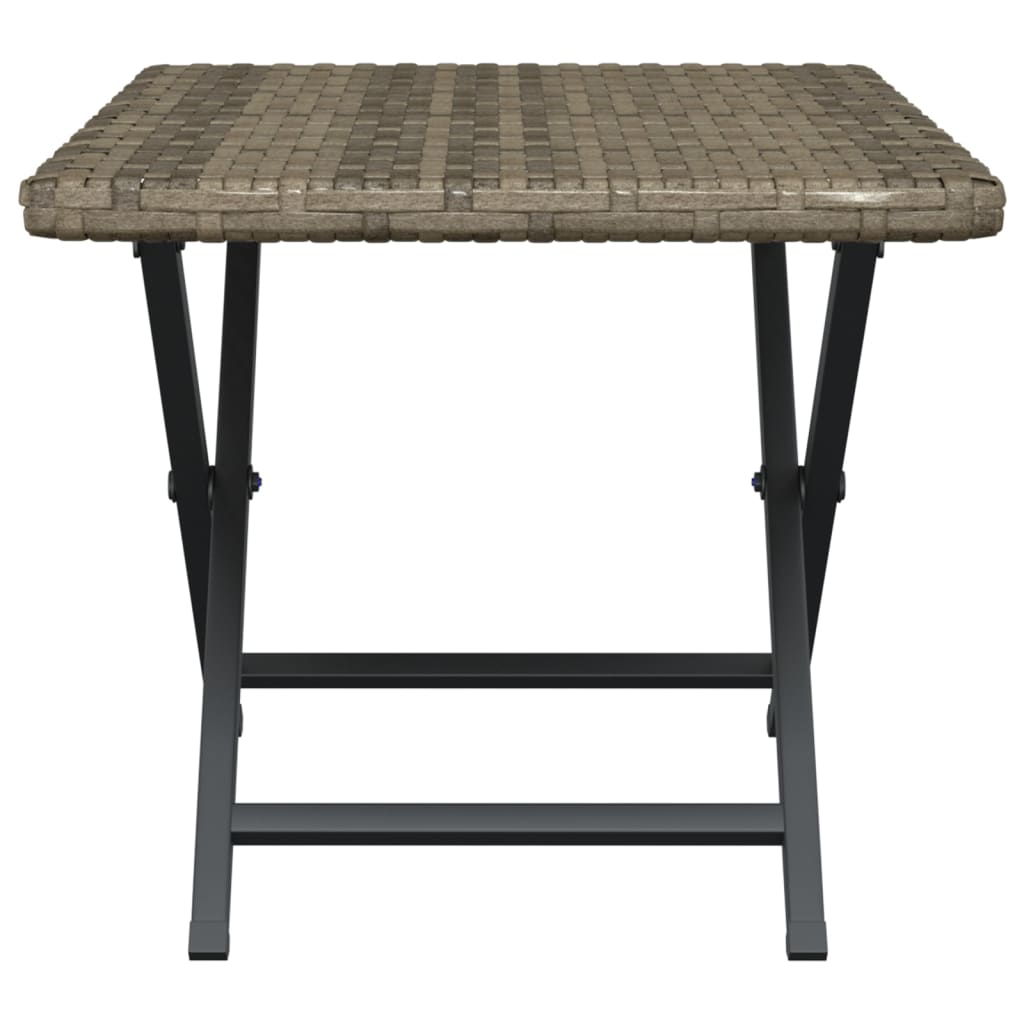 szürke összecsukható polyrattan asztal 45x35x32 cm