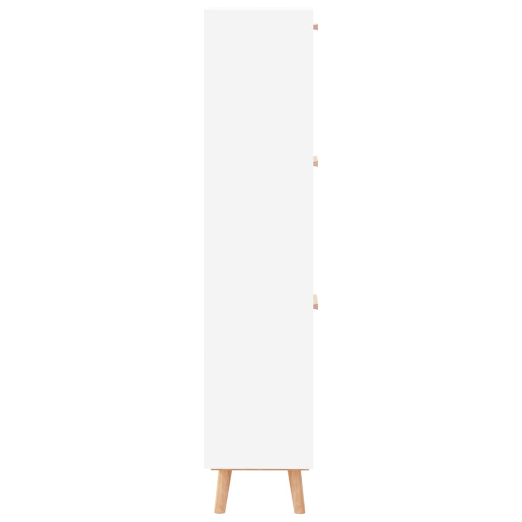 fehér szerelt fa cipősszekrény 52x25x120 cm