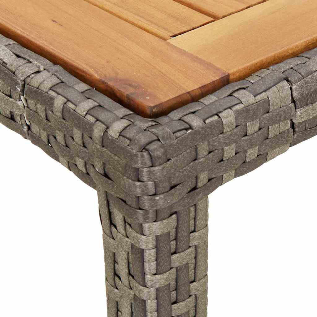 Kerti Étkezőasztal Szürke 250 x 100 x 75 cm Poli rattan