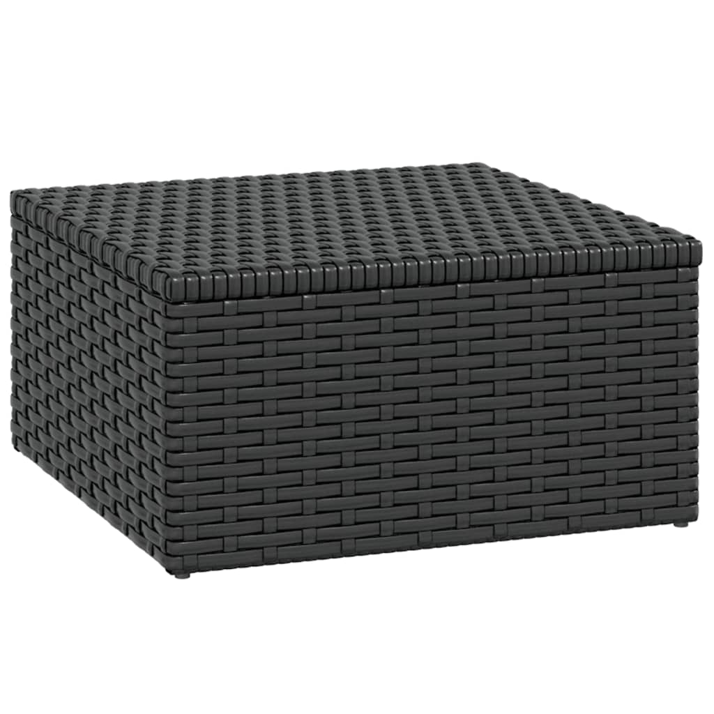 fekete polyrattan kerti ülőgarnitúra