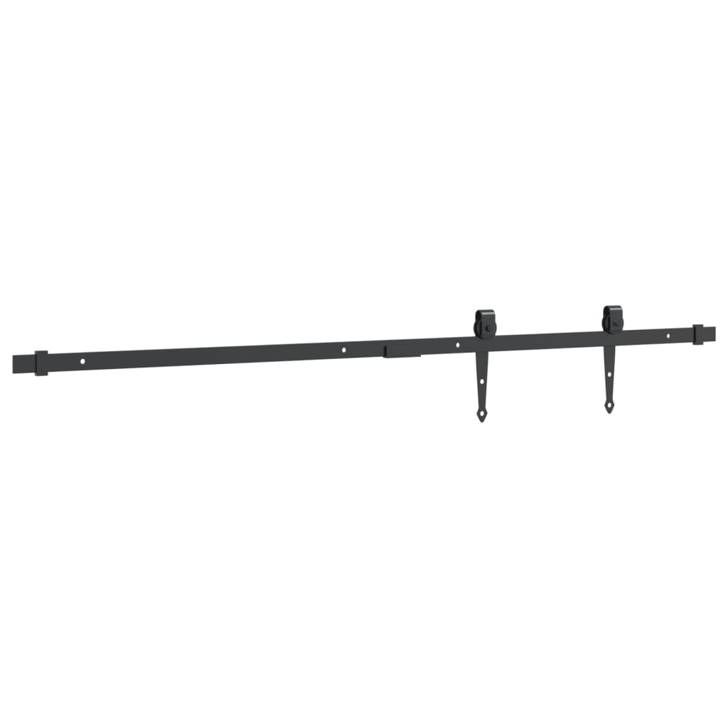 fekete szénacél mini tolóajtós szekrény szerelék szett 122 cm