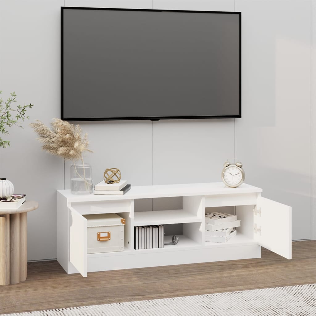 fehér TV-szekrény ajtóval 102 x 30 x 36 cm