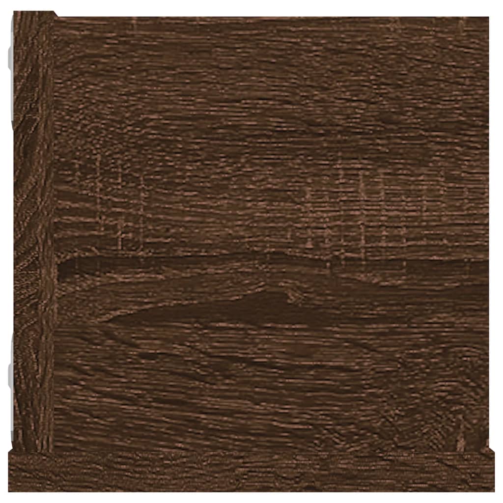 barna tölgy színű szerelt fa fali CD-polc 100 x 18 x 18 cm