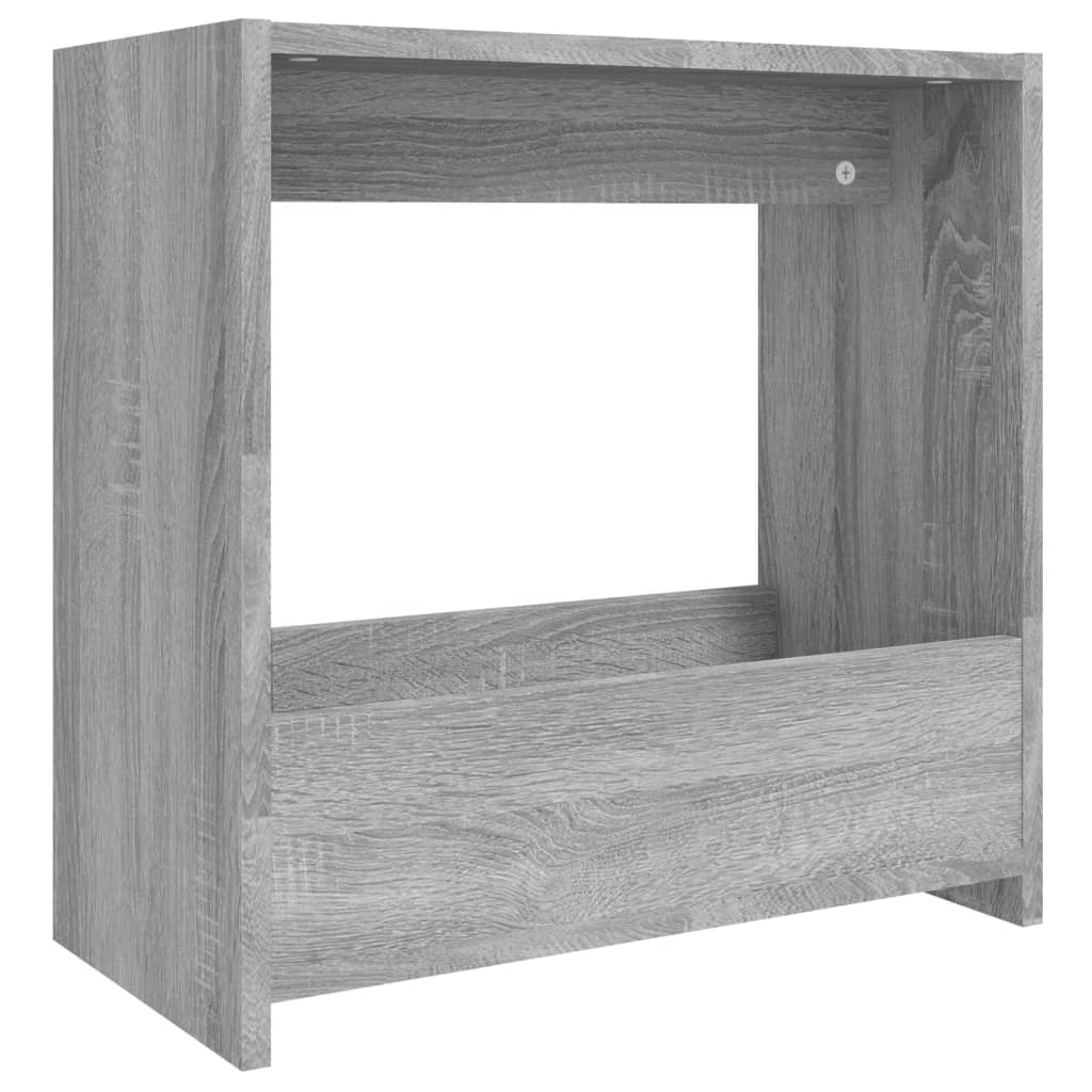 szürke sonoma színű szerelt fa kisasztal 50 x 26 x 50 cm