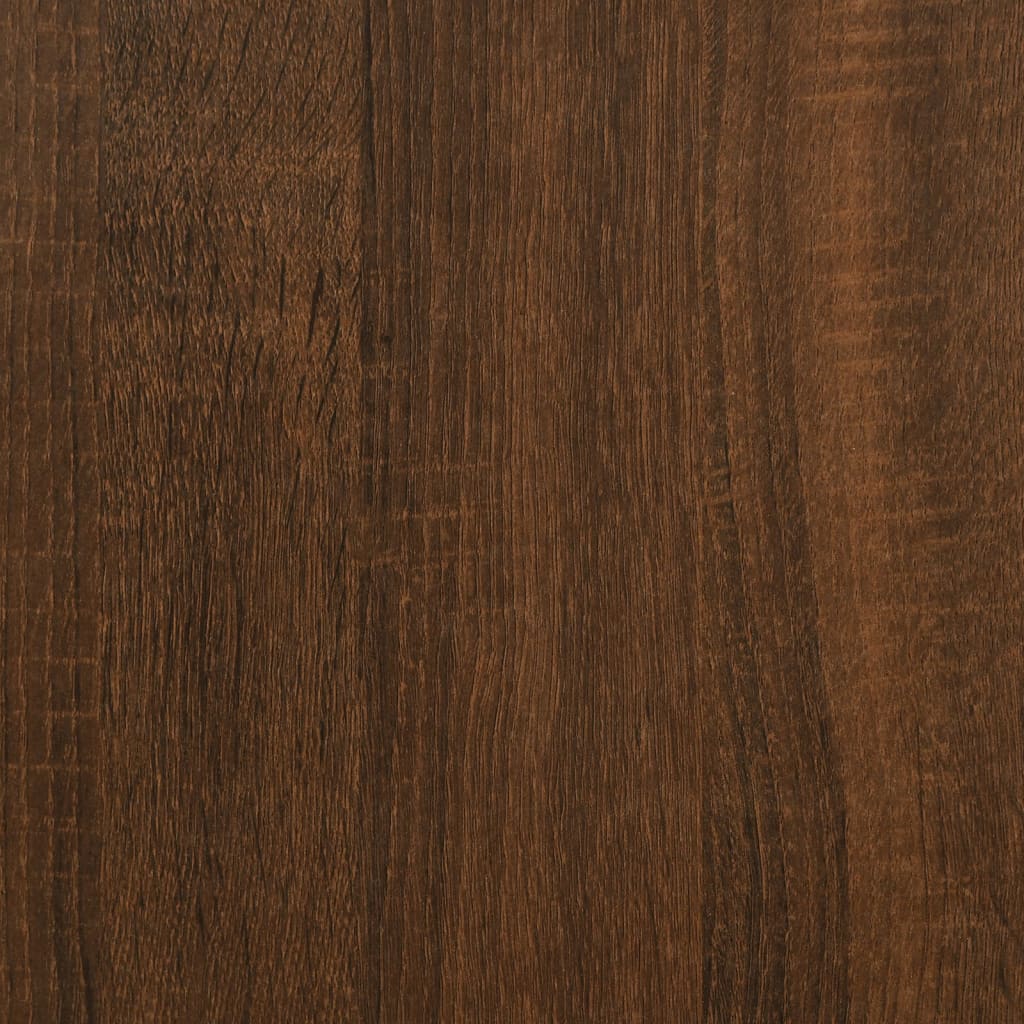 barna tölgyszínű szerelt fa kisasztal 50 x 26 x 50 cm