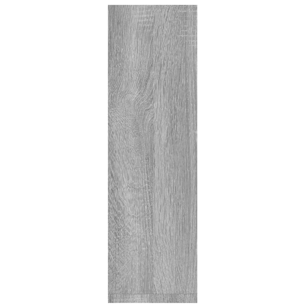 2 db szürke sonoma színű szerelt fa falipolc 50 x 15 x 50 cm
