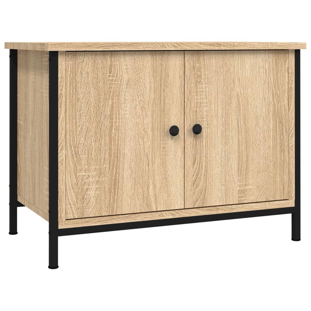sonoma tölgyfa ajtós TV-szekrény 60 x 35 x 45 cm redőzött fa