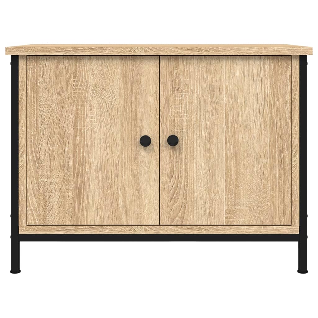 sonoma tölgyfa ajtós TV-szekrény 60 x 35 x 45 cm redőzött fa