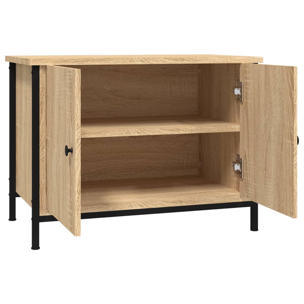 sonoma tölgyfa ajtós TV-szekrény 60 x 35 x 45 cm redőzött fa