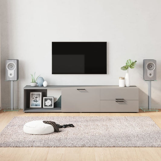 2 db 1-oszlopos ezüstszínű edzett üveg hangszóróállvány