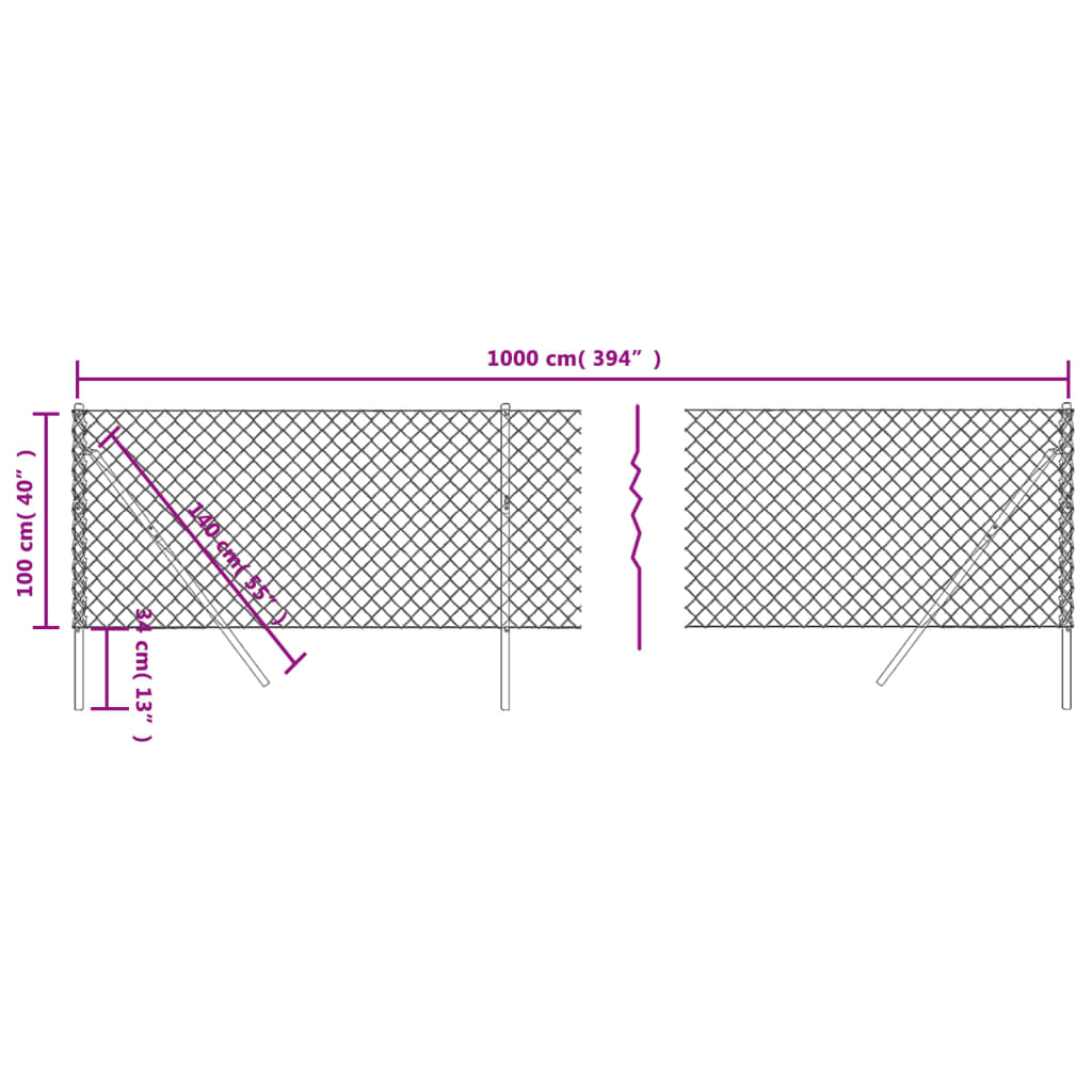 zöld drótkerítés 1 x 10 m