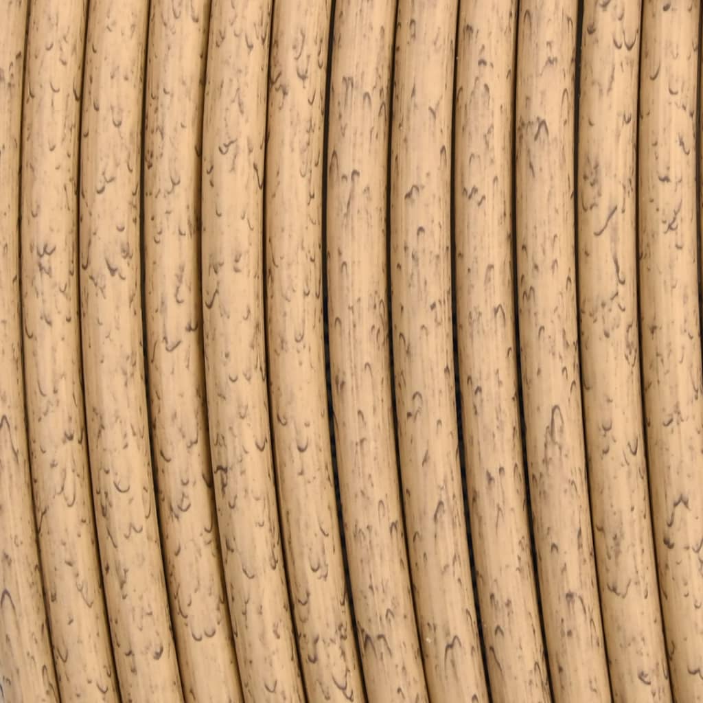 3 részes polyrattan kerti ülőgarnitúra sötétszürke párnákkal