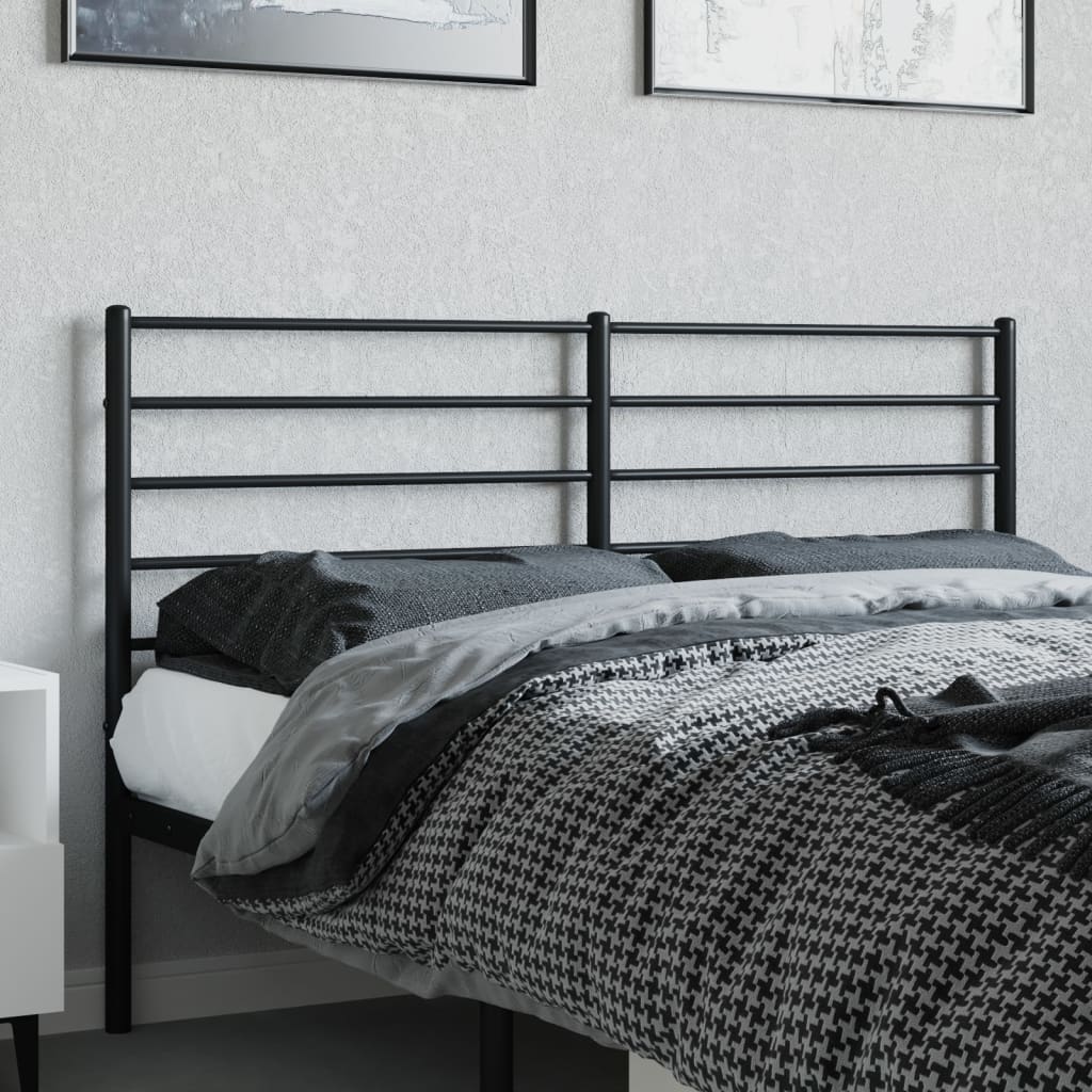 fekete fém fejtámla 160 cm