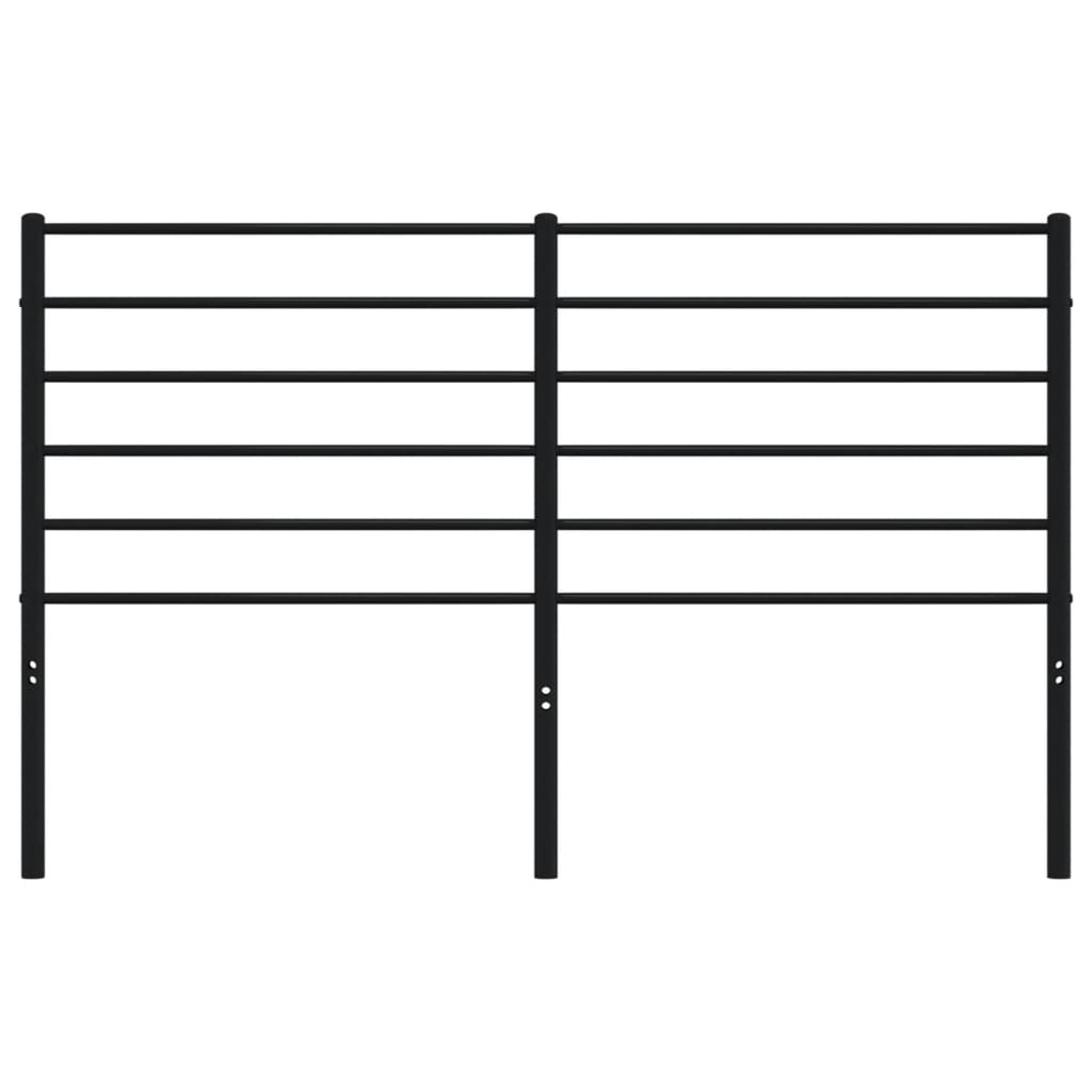 fekete fém fejtámla 160 cm