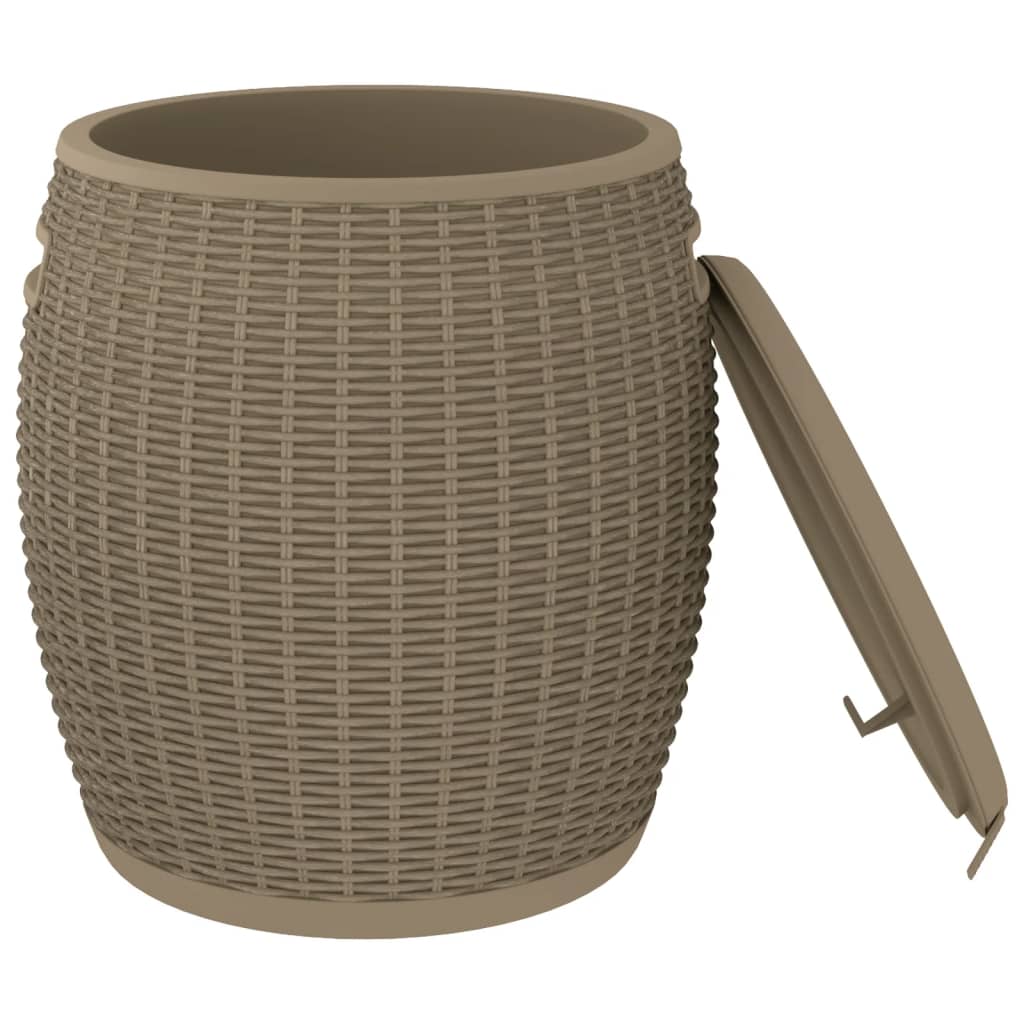 világosbarna 4 az 1-ben polipropilén kerti tárolóláda