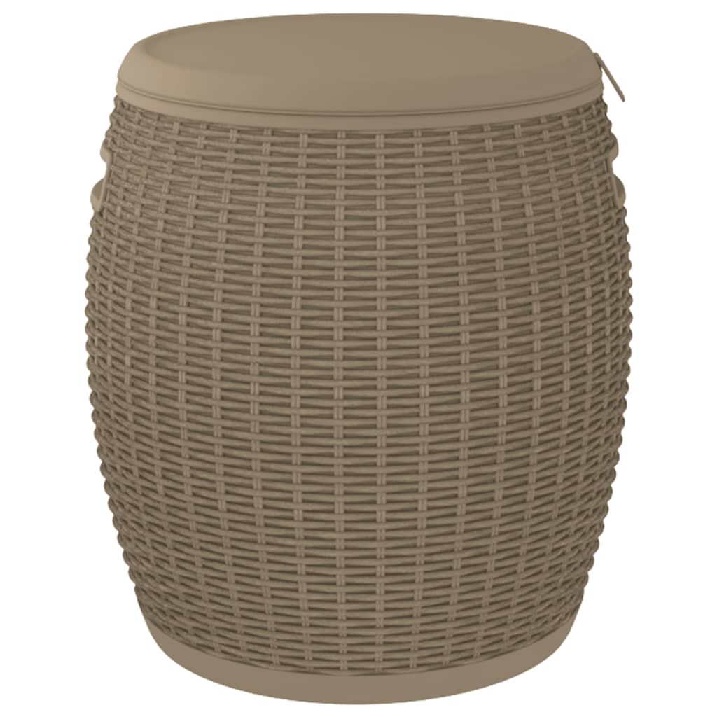 világosbarna 4 az 1-ben polipropilén kerti tárolóláda